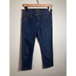Lauren Ralph Lauren Jeans Co Modern Straight Cropped Dark Wash Petite Jeans 2P